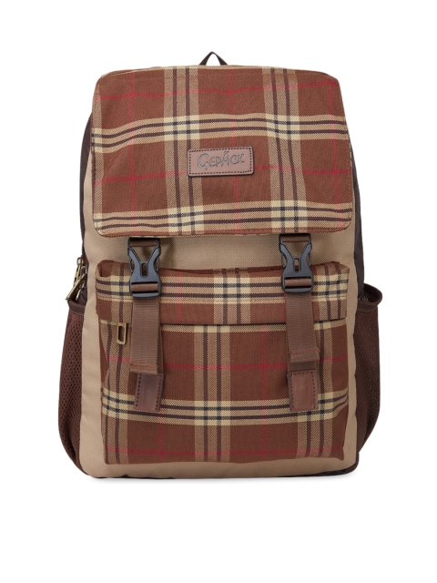 

GEPACK by BagsRus 30cm Brown Polyester Laptop Backpack Travel Bag