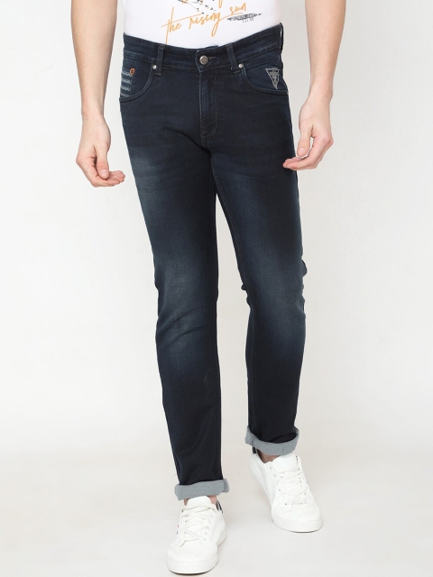 

Oxemberg Men Blue Slim Fit Mid-Rise Slash Knee Stretchable Jeans