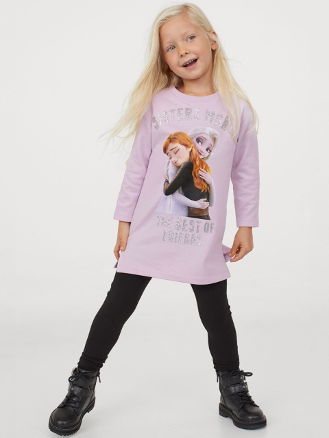 

H&M Girls Pink & Black 2-Piece Printed Set