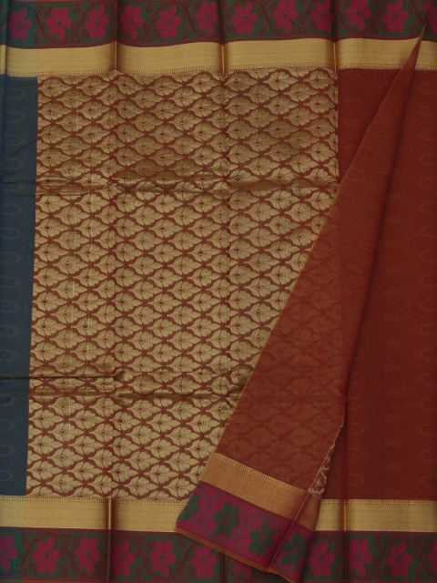 

Pothys Blue Woven Design Silk Cotton Saree