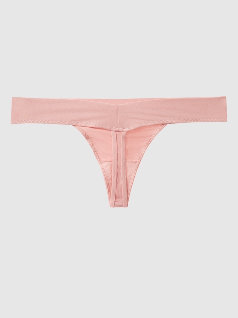 

La Senza Women Pink Solid Thongs 11125658-3U2E, Peach