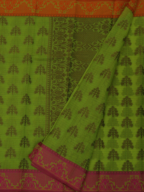 

Pothys Green Woven Design Cotton Blend Saree
