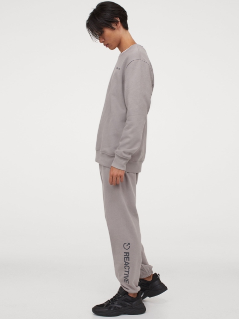 

H&M Men Grey Printed Sweatshirt