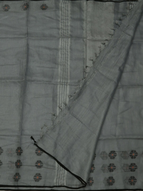 

Pothys Grey Woven Design Pure Linen Saree