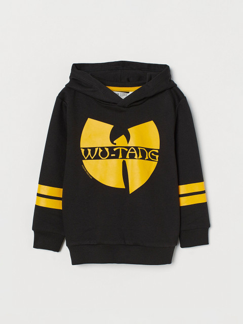 

H&M Boys Black & Yellow Printed Hoodie