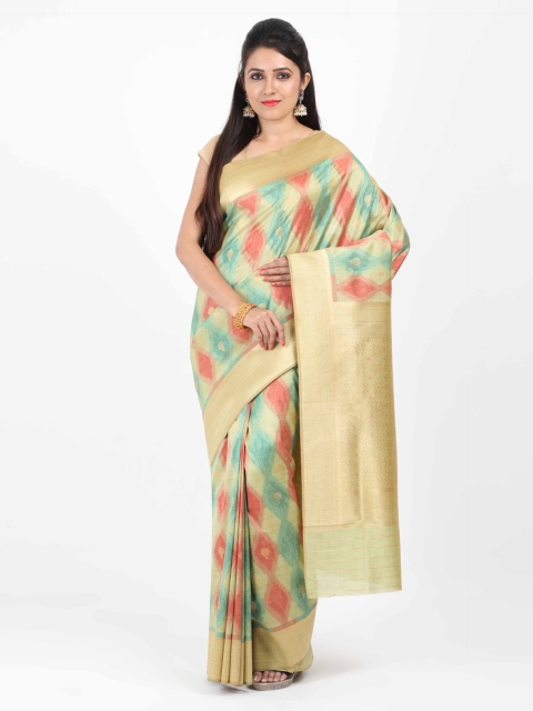 SABOO COLLECTIONS Multicoloured Woven Design Banarasi Saree, Multi