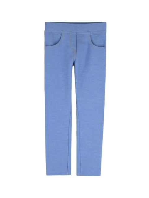 

Cherry Crumble Girls Blue Solid Jeggings