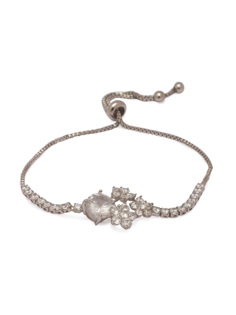 

Globus Silver-Plated CZ Studded Wraparound Bracelet