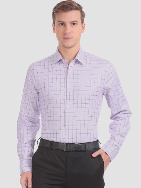 

Arrow Men Purple Slim Fit Checked Formal Shirt