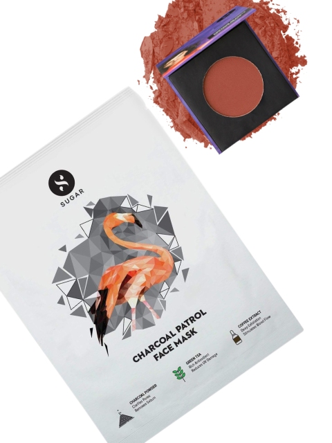 

SUGAR Set of 2 Charcoal Patrol Face Mask & Mini Blush - 04 Salmon Superstar, Multi