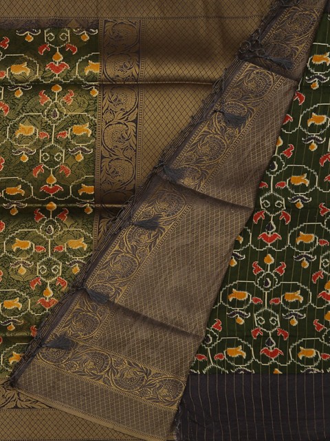 

Pothys Green & Yellow Art Silk Printed Saree