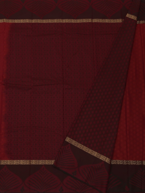

Pothys Brown Solid Art Silk Saree