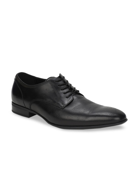 

ALDO Men Black Solid Formal Leather Derbys