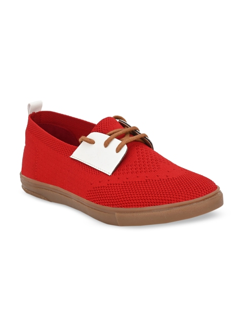 

Provogue Men Red & White Colourblocked Sneakers