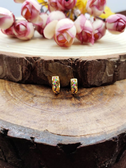

Sia Art Jewellery Gold-Plated Circular Hoop Earrings
