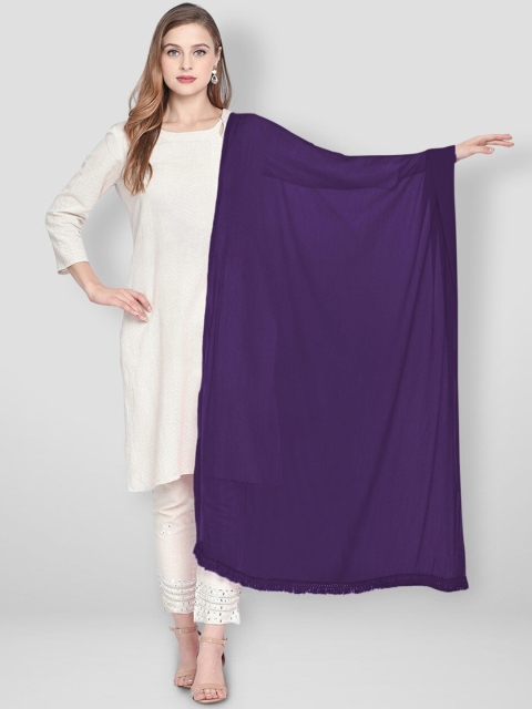 

Dupatta Bazaar Purple Solid Dupatta
