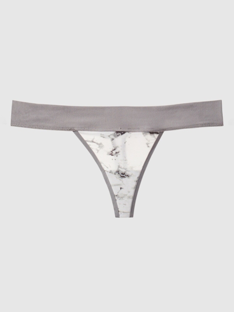 

La Senza Women White & Grey Printed Thongs 11125658-3Y2X