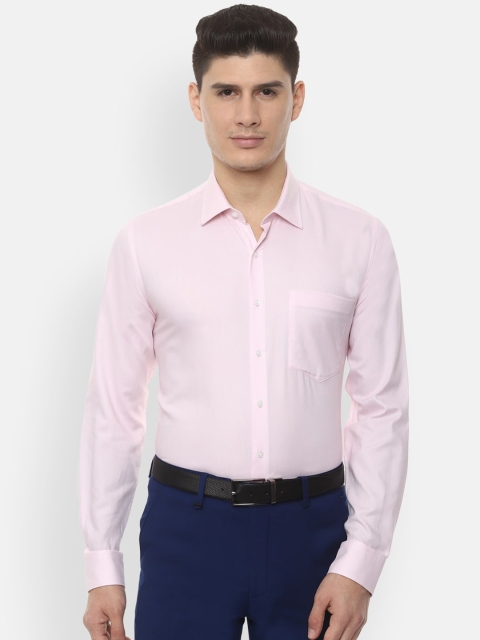 

Van Heusen Men Pink Slim Fit Solid Formal Shirt