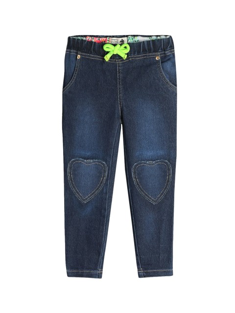 

Cherry Crumble Girls Navy Blue Regular Fit Mid-Rise Clean Look Jeans