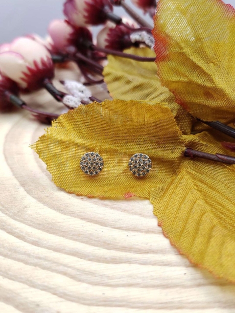 

Sia Art Jewellery Gold-Plated Circular Studs