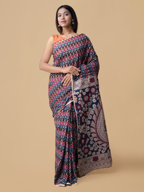 

Unnati Silks Beige & Brown Pure Cotton Printed Saree