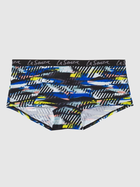 

La Senza Women Black & Blue Printed Remix Boy Shorts 11136213-42JZ