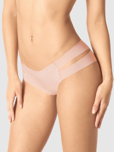 

La Senza Women Nude-Coloured Solid No Show Hipster Briefs 11148944-39H3
