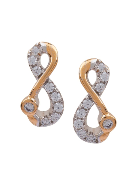 

Sia Art Jewellery White & Gold-Toned Classic Studs
