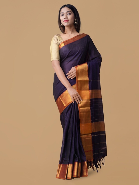 

Unnati Silks Violet Woven Design Handloom Venkatgiri Saree