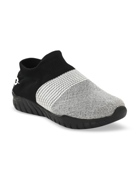 

Provogue Men Grey & Black Colourblocked Mesh Knitted Running Shoes