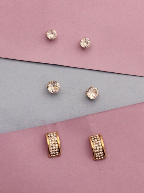 

Sia Art Jewellery White Teardrop Shaped Studs