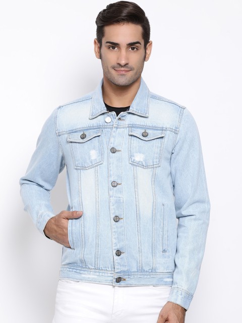 

SWISS MILITARY Men Blue Solid Denim Jacket