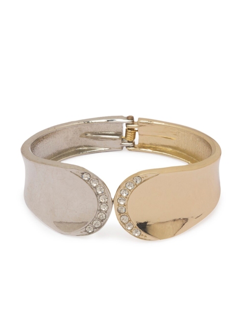

Globus Rose Gold-Plated & Silver-Toned Cubic Zirconia Wraparound Bracelet