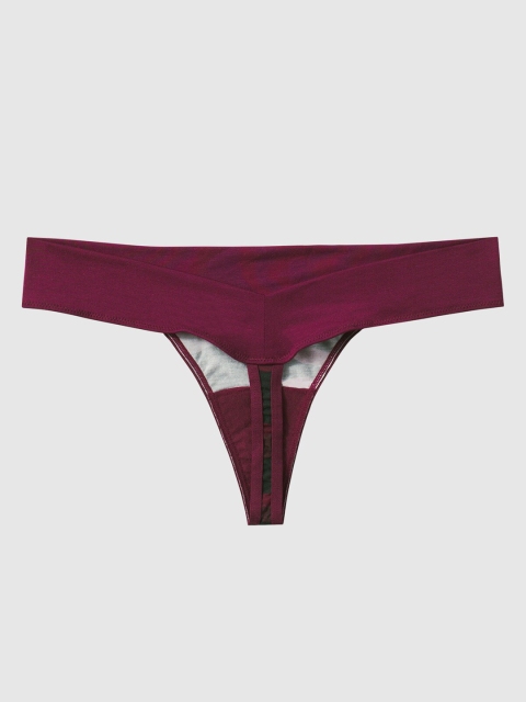 

La Senza Women Burgundy & Black Printed Thongs 11125658-4BG4