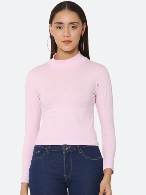 

Everlush Women Pink Solid Fitted Top