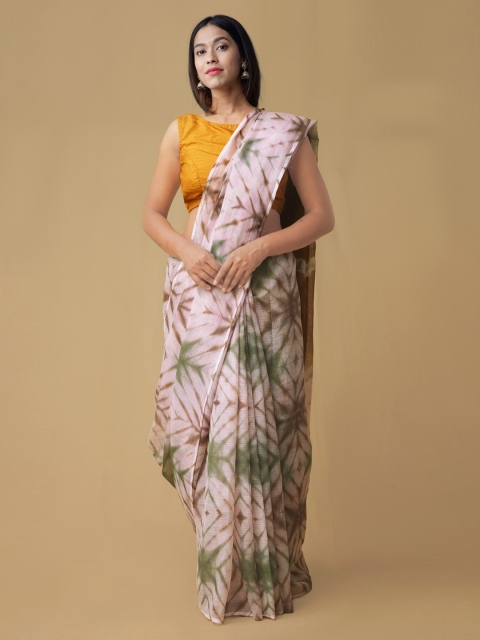 

Unnati Silks Pink & Yellow Pure Cotton Printed Kota Saree