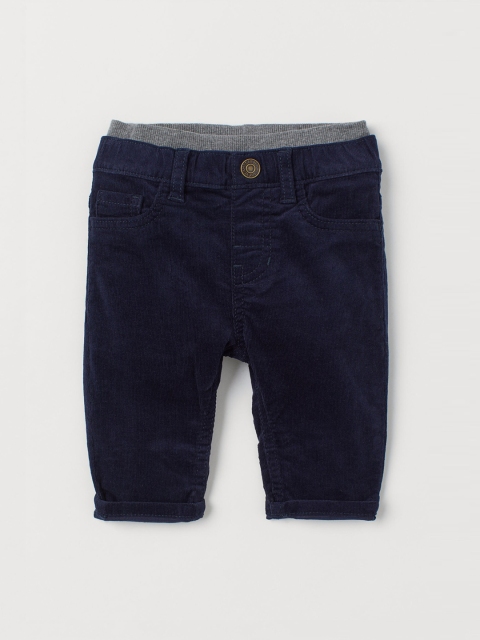 

H&M Boys Navy Blue Solid Pull-On Corduroy Trousers