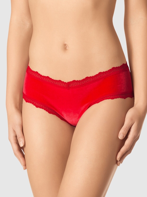

La Senza Women Red Solid Sexy Pin Up Bikini Briefs 11146204-74Q5