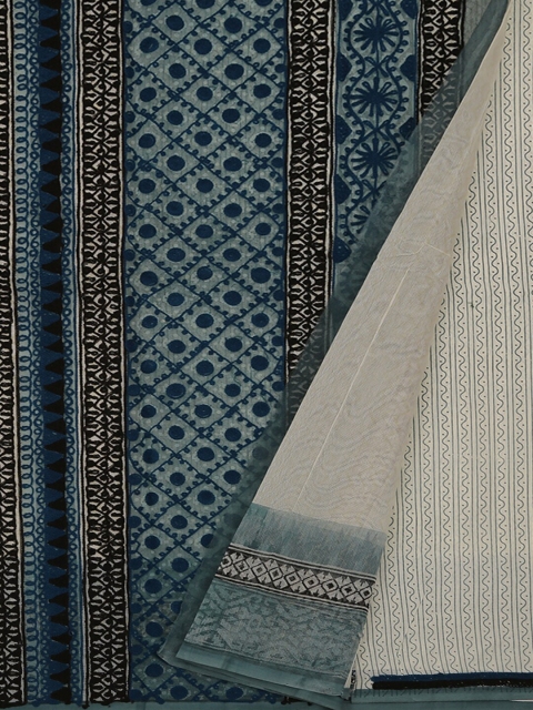 

Pothys Grey & Beige Supernet Printed Saree