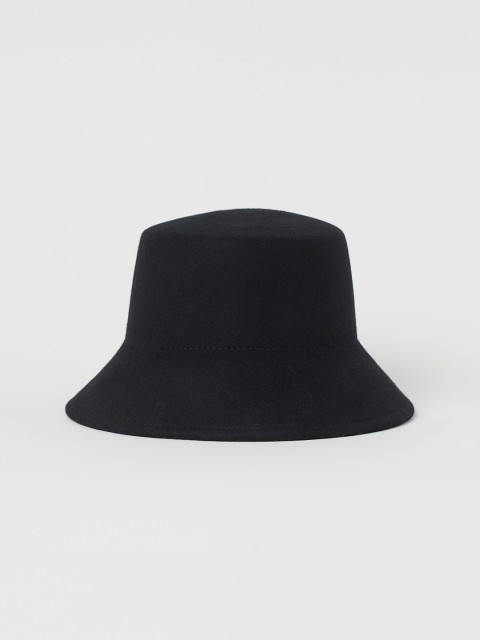 

H&M Women Black Wool Bucket Hat