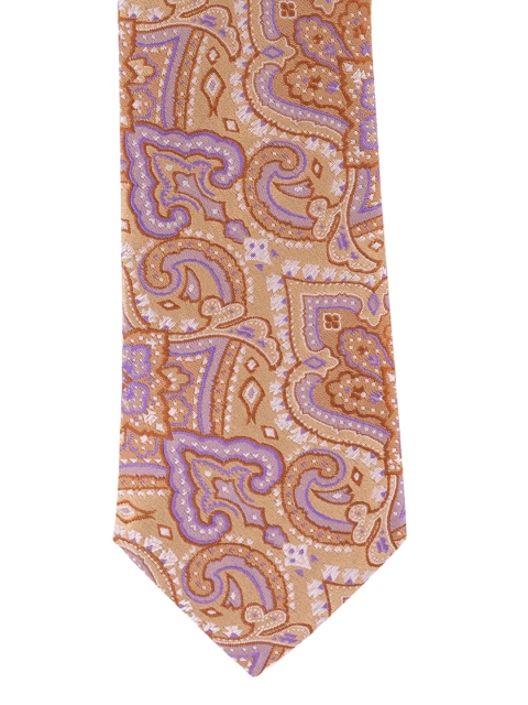 

The Tie Hub Beige & Brown Woven Design Broad Tie