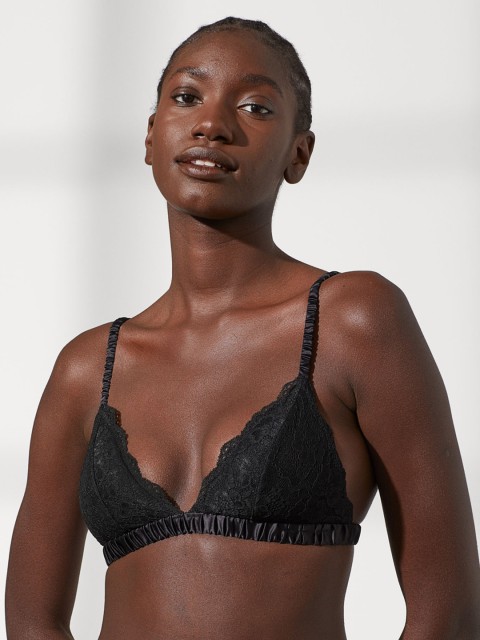 

H&M Women Black Padded Lace Bra