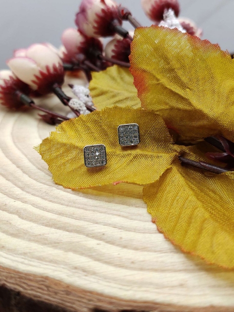 

Sia Art Jewellery White Square Studs