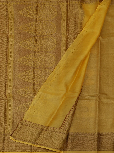 

Pothys Mustard Yellow Woven Design Jute Silk Saree