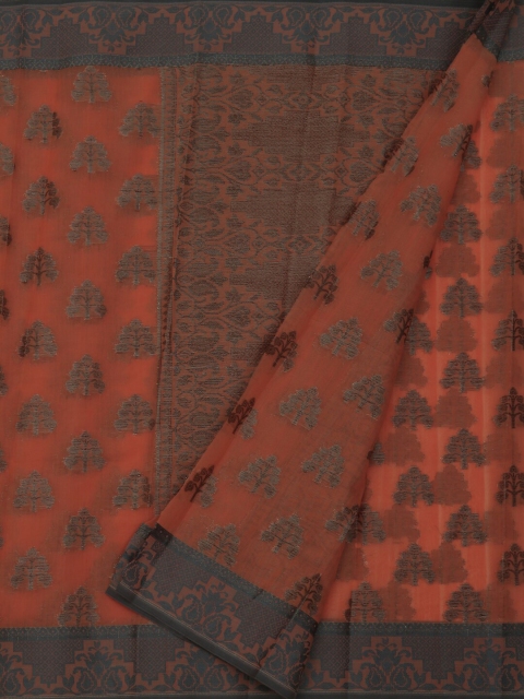 

Pothys Peach-Coloured Woven Design Cotton Blend Saree