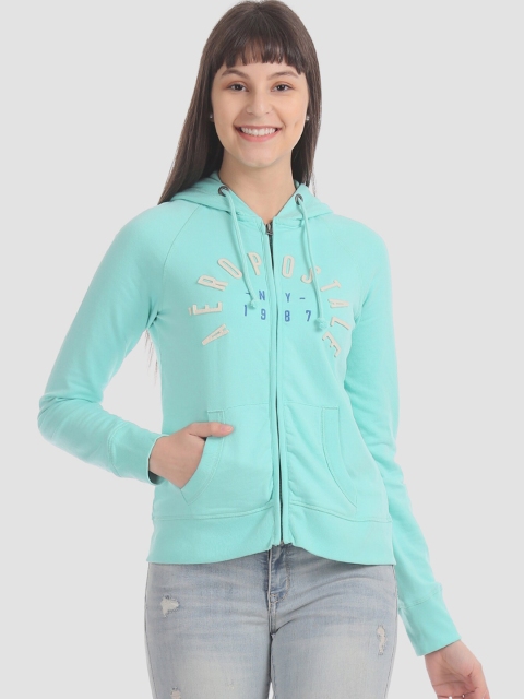 

Aeropostale Women Green Self Design Sweatshirt