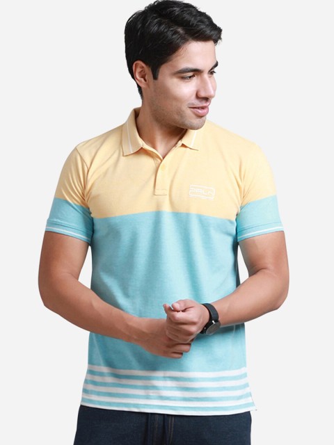 

Proline Active Men Yellow Colourblocked Polo Collar T-shirt