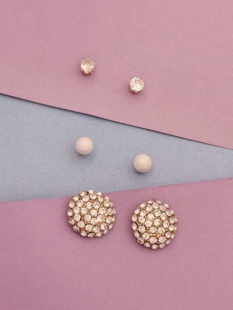 

Sia Art Jewellery Set of 3 Gold-Plated Circular Studs