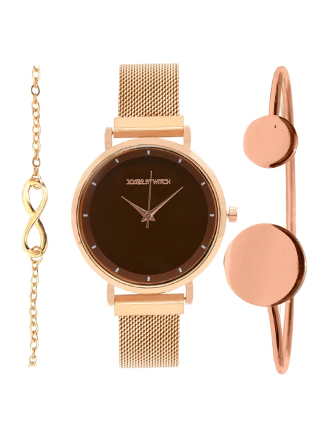 

JOKER & WITCH Women Brown Analogue Watch & Bracelet Gift Set JWBS172