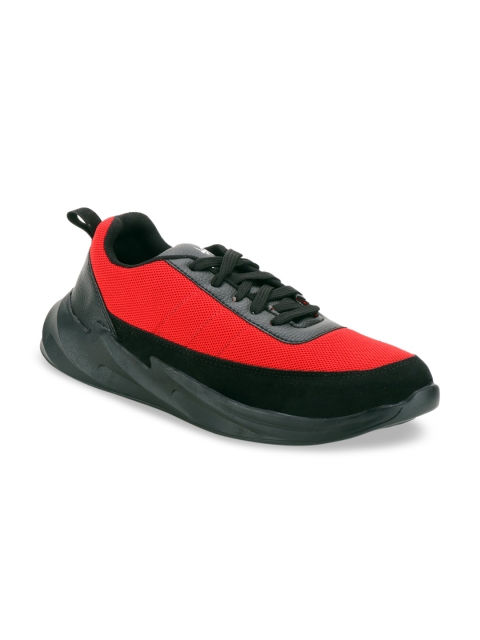 

Woakers Men Red Mesh Running Shoes